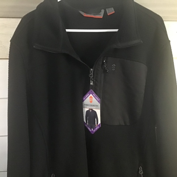 COPY - Mens Free Country Jet Black Grid Fleece XXL - Picture 2 of 10
